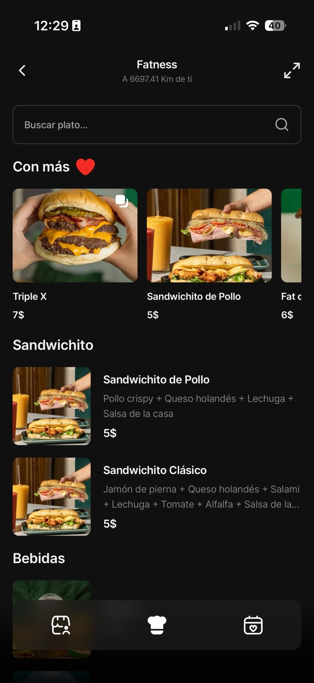 Menú digital de un restaurante en Degusty